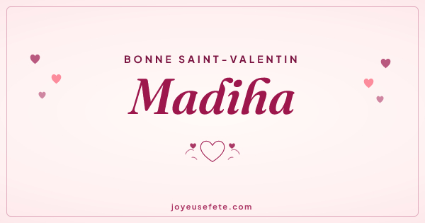 Image « Bonne Saint-Valentin Madiha » au format large