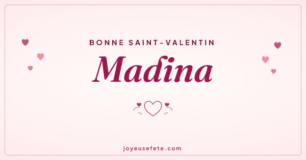 Image « Bonne Saint-Valentin Madina » au format large