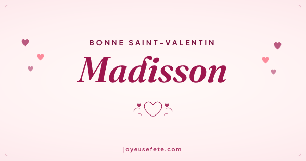 Image « Bonne Saint-Valentin Madisson » au format large