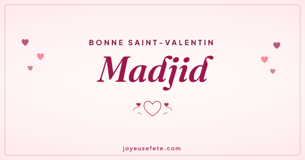 Image « Bonne Saint-Valentin Madjid » au format large