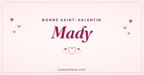 Image « Bonne Saint-Valentin Mady » au format large