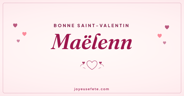 Image « Bonne Saint-Valentin Maëlenn » au format large