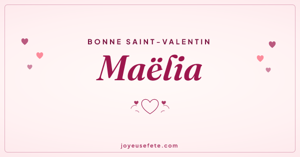 Image « Bonne Saint-Valentin Maëlia » au format large