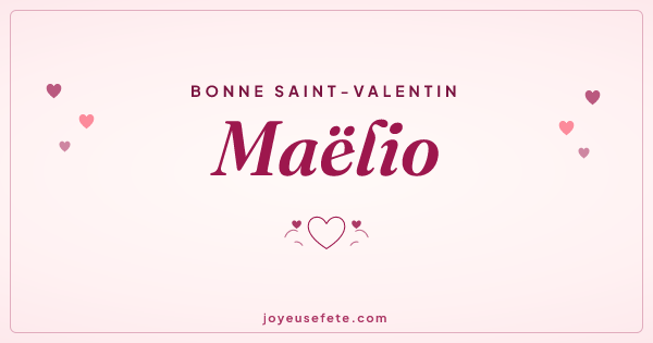 Image « Bonne Saint-Valentin Maëlio » au format large
