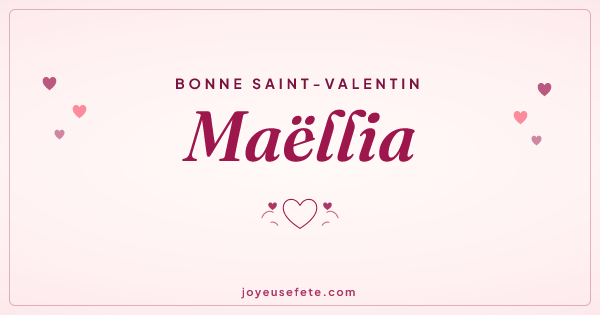Image « Bonne Saint-Valentin Maëllia » au format large
