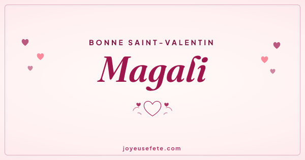 Image « Bonne Saint-Valentin Magali » au format large