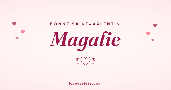Image « Bonne Saint-Valentin Magalie » au format large