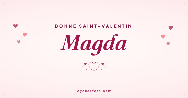 Image « Bonne Saint-Valentin Magda » au format large
