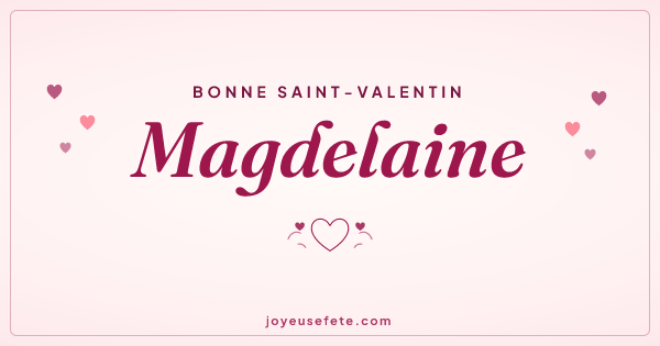 Image « Bonne Saint-Valentin Magdelaine » au format large