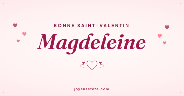 Image « Bonne Saint-Valentin Magdeleine » au format large