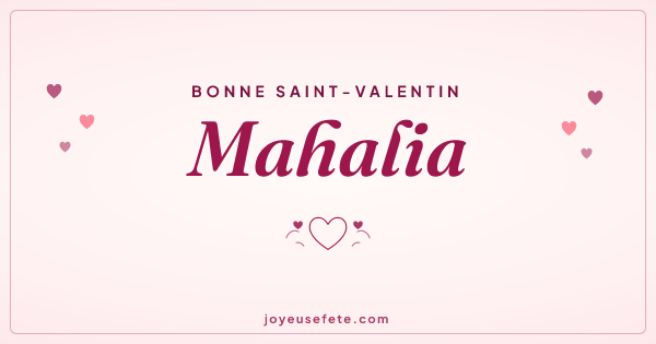 Image « Bonne Saint-Valentin Mahalia » au format large