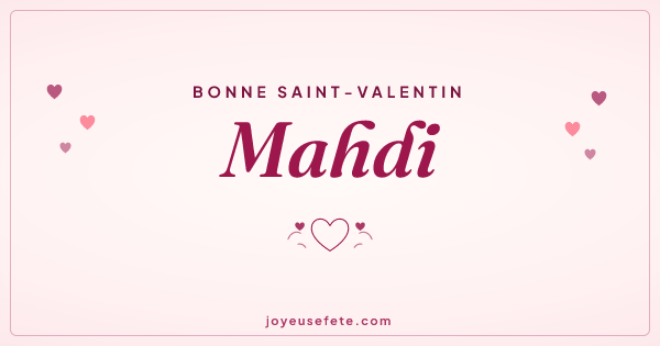 Image « Bonne Saint-Valentin Mahdi » au format large
