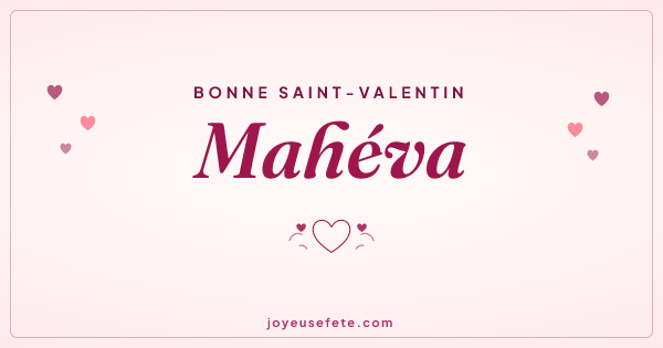 Image « Bonne Saint-Valentin Mahéva » au format large