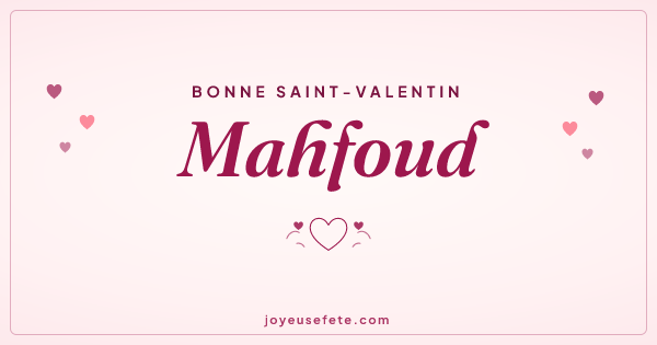 Image « Bonne Saint-Valentin Mahfoud » au format large