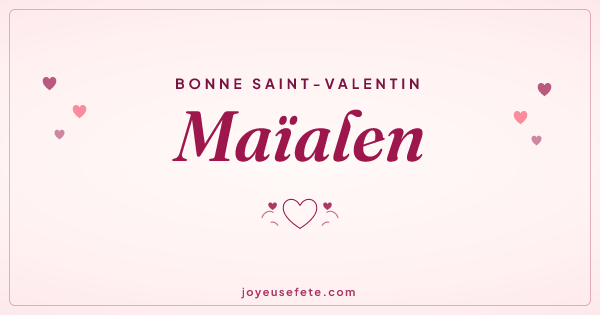 Image « Bonne Saint-Valentin Maïalen » au format large