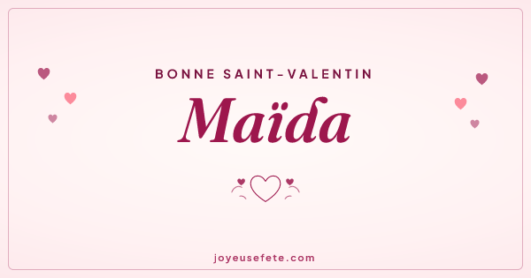 Image « Bonne Saint-Valentin Maïda » au format large