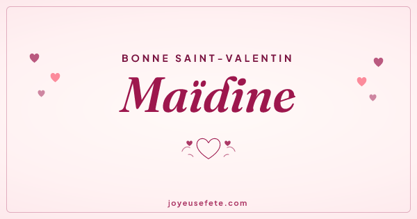 Image « Bonne Saint-Valentin Maïdine » au format large