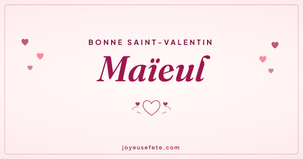 Image « Bonne Saint-Valentin Maïeul » au format large
