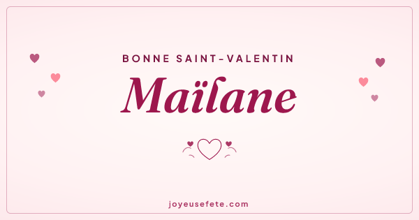 Image « Bonne Saint-Valentin Maïlane » au format large