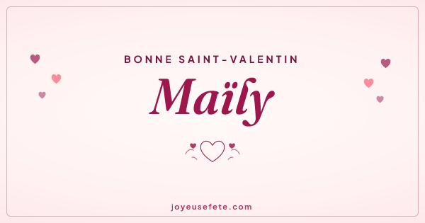 Image « Bonne Saint-Valentin Maïly » au format large