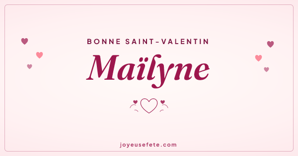 Image « Bonne Saint-Valentin Maïlyne » au format large