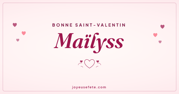 Image « Bonne Saint-Valentin Maïlyss » au format large