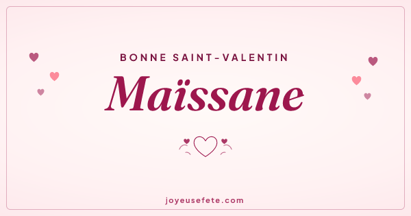 Image « Bonne Saint-Valentin Maïssane » au format large
