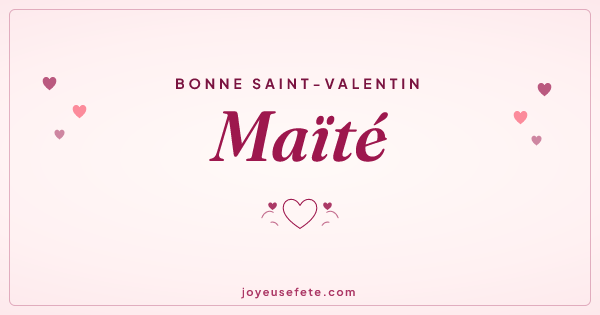 Image « Bonne Saint-Valentin Maïté » au format large