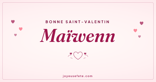 Image « Bonne Saint-Valentin Maïwenn » au format large