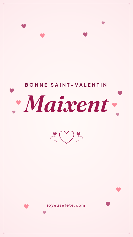 Image « Bonne Saint-Valentin Maixent » au format story