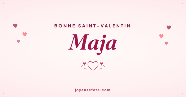 Image « Bonne Saint-Valentin Maja » au format large