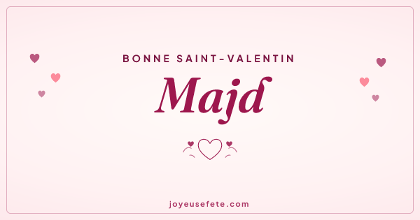 Image « Bonne Saint-Valentin Majd » au format large