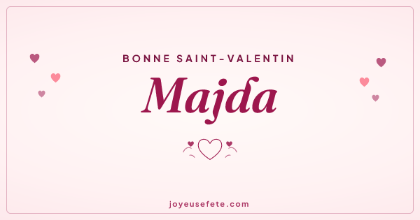 Image « Bonne Saint-Valentin Majda » au format large