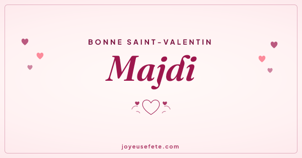 Image « Bonne Saint-Valentin Majdi » au format large