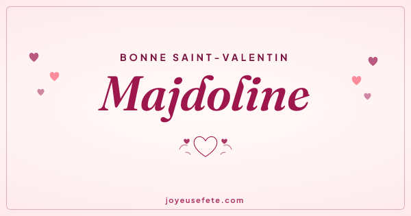 Image « Bonne Saint-Valentin Majdoline » au format large