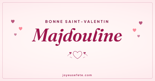 Image « Bonne Saint-Valentin Majdouline » au format large