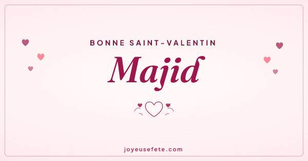 Image « Bonne Saint-Valentin Majid » au format large