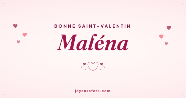 Image « Bonne Saint-Valentin Maléna » au format large
