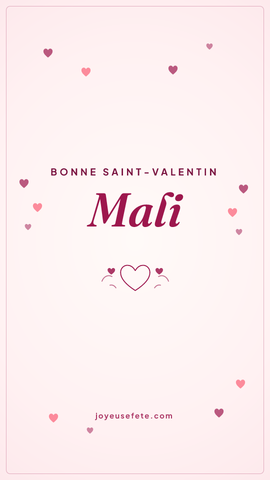Image « Bonne Saint-Valentin Mali » au format story