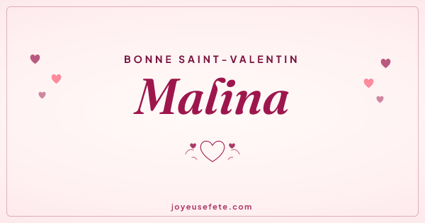 Image « Bonne Saint-Valentin Malina » au format large