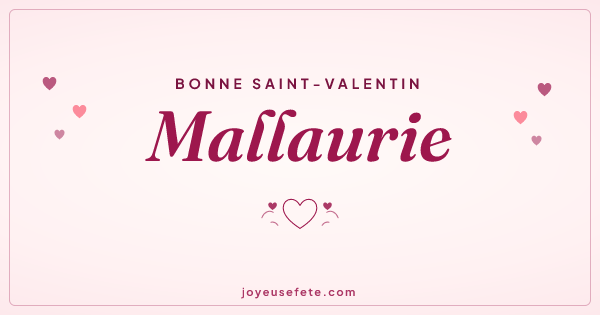 Image « Bonne Saint-Valentin Mallaurie » au format large