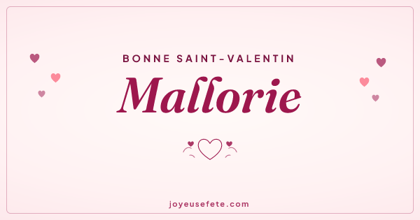 Image « Bonne Saint-Valentin Mallorie » au format large