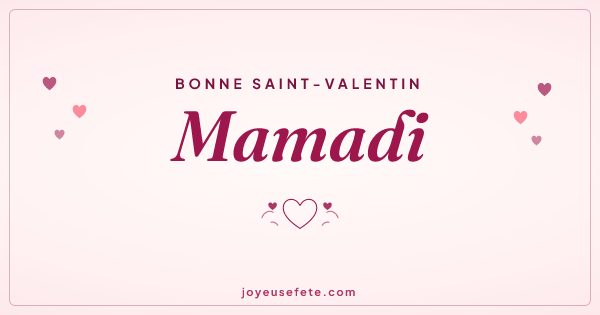 Image « Bonne Saint-Valentin Mamadi » au format large