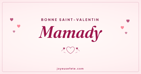 Image « Bonne Saint-Valentin Mamady » au format large