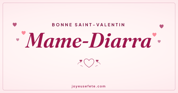 Image « Bonne Saint-Valentin Mame-Diarra » au format large