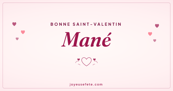 Image « Bonne Saint-Valentin Mané » au format large