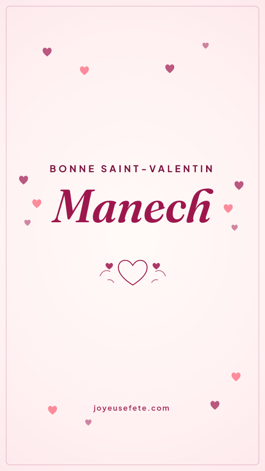 Image « Bonne Saint-Valentin Manech » au format story
