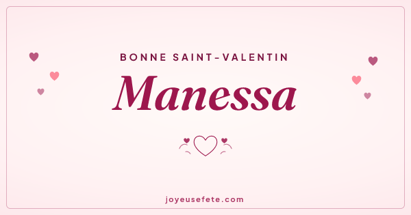 Image « Bonne Saint-Valentin Manessa » au format large