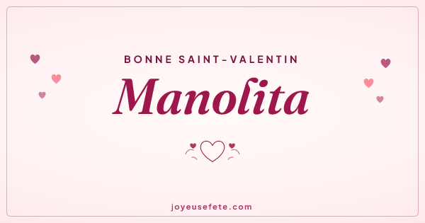 Image « Bonne Saint-Valentin Manolita » au format large
