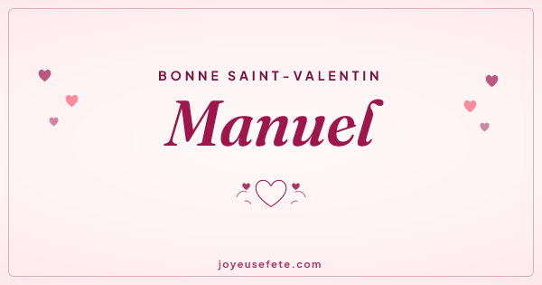 Image « Bonne Saint-Valentin Manuel » au format large